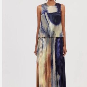 Ulla Johnson NWT two pice 100% silk outfit size 0 top size 2 skirt